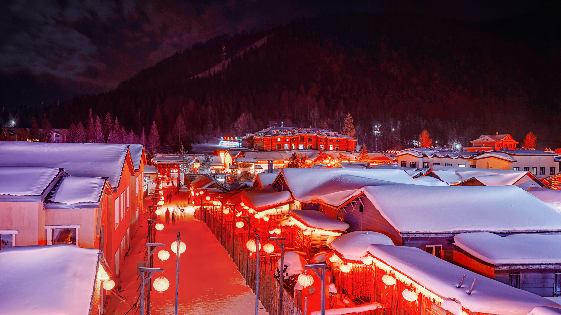 雪乡夜景封面图