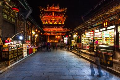 景点：平遥古城夜景